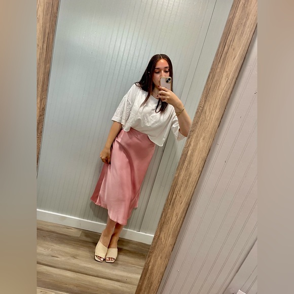 Pink Midi Slip skirt - Picture 3 of 6